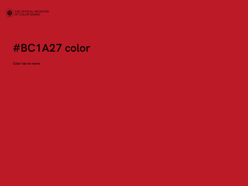 #BC1A27 color image