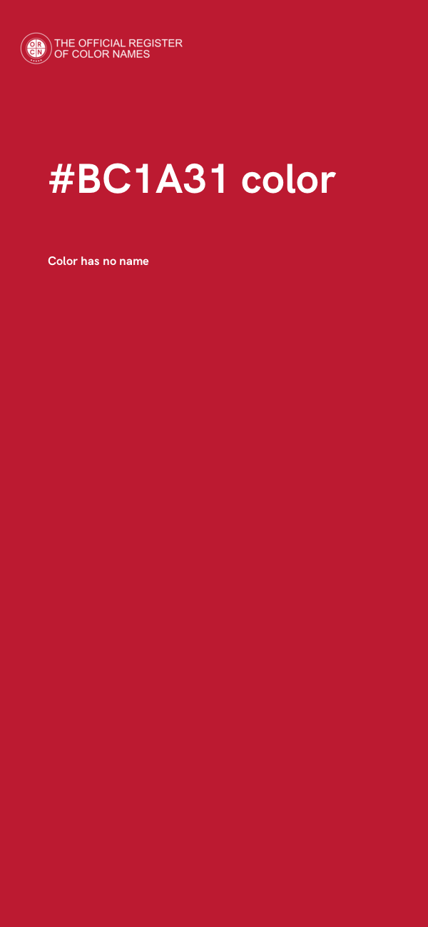 #BC1A31 color image