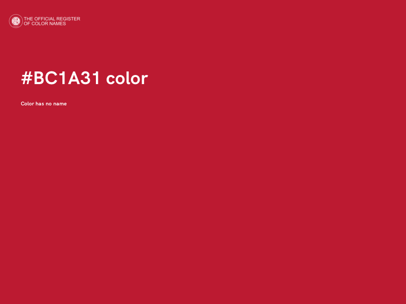#BC1A31 color image
