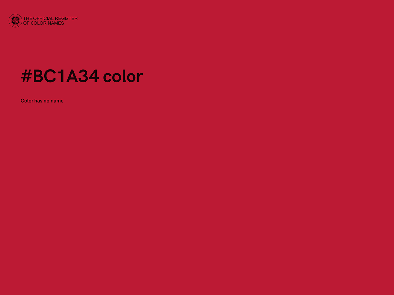 #BC1A34 color image