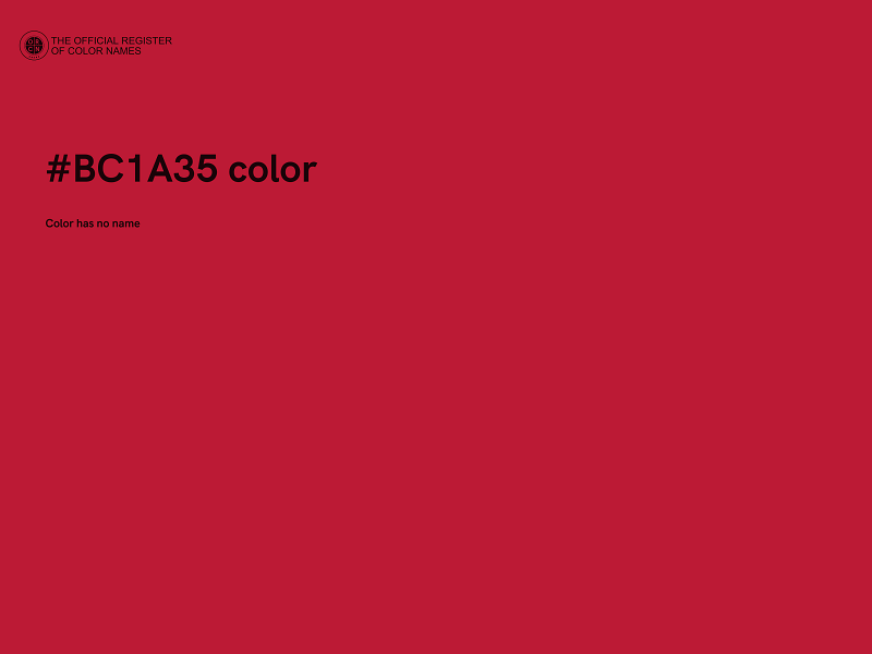 #BC1A35 color image