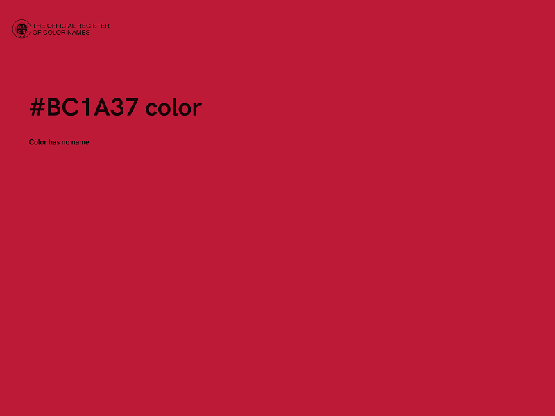 #BC1A37 color image