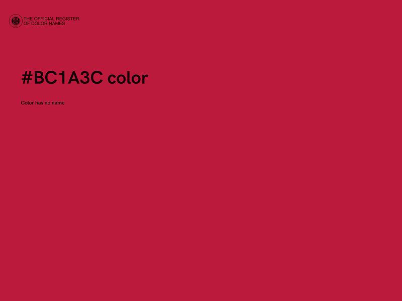 #BC1A3C color image