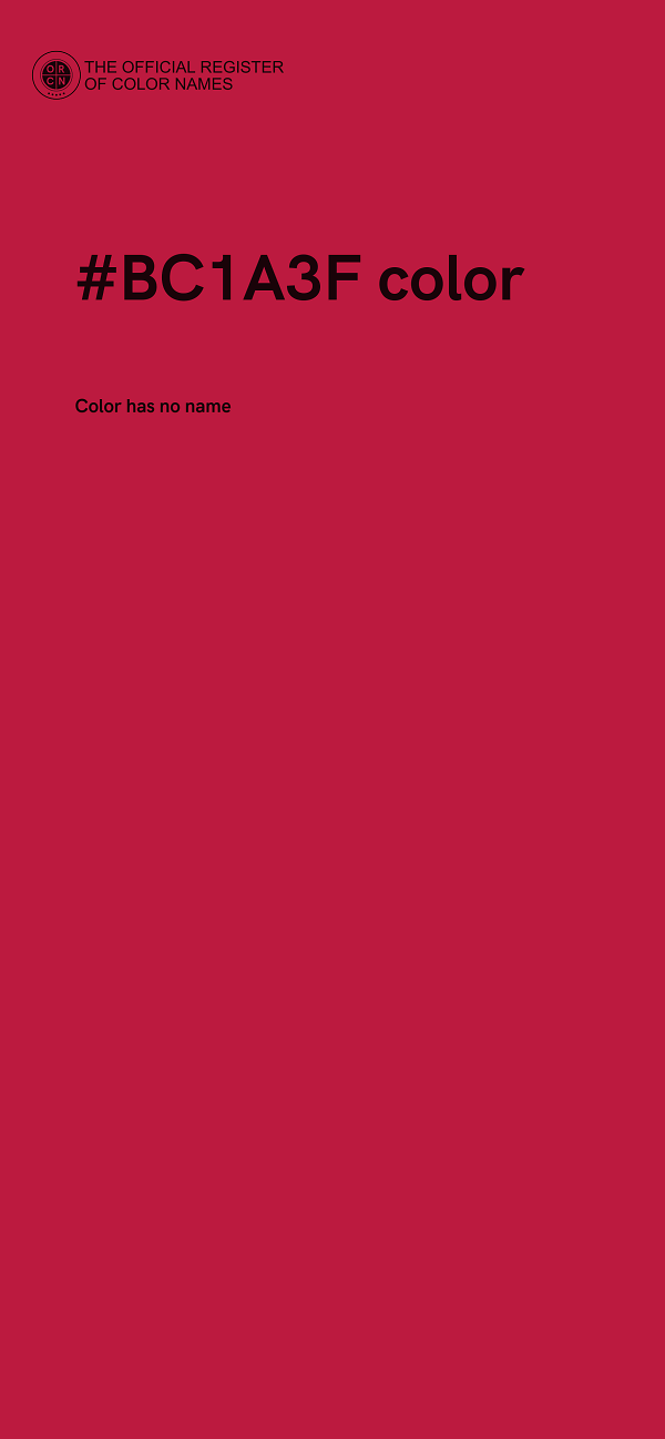 #BC1A3F color image