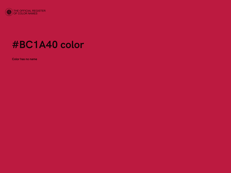 #BC1A40 color image