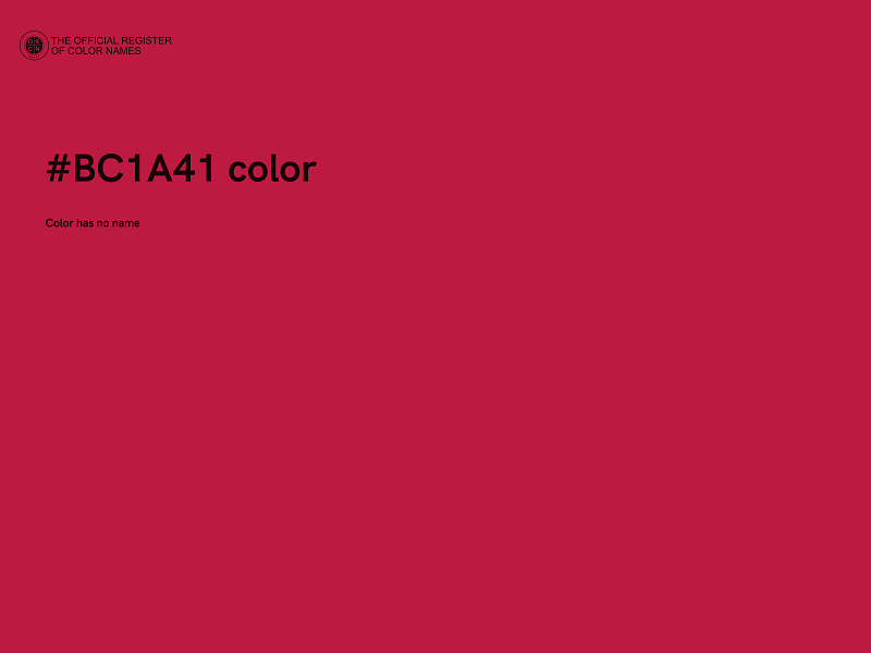 #BC1A41 color image