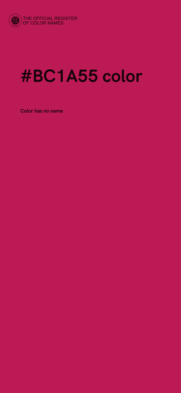 #BC1A55 color image