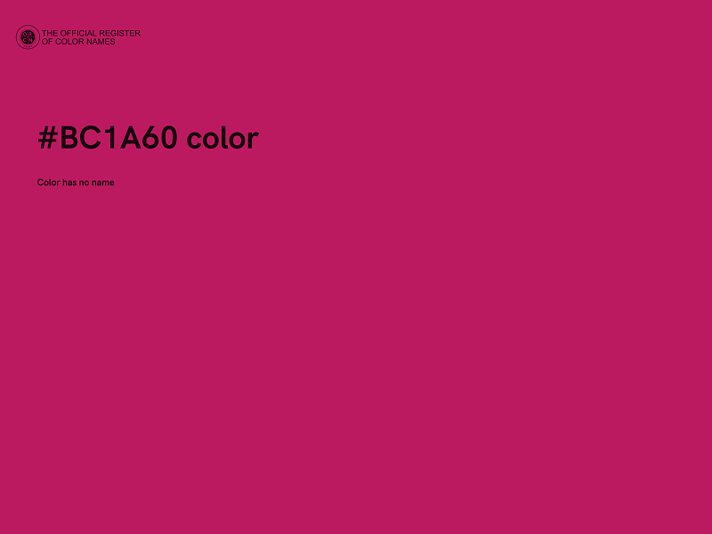 #BC1A60 color image