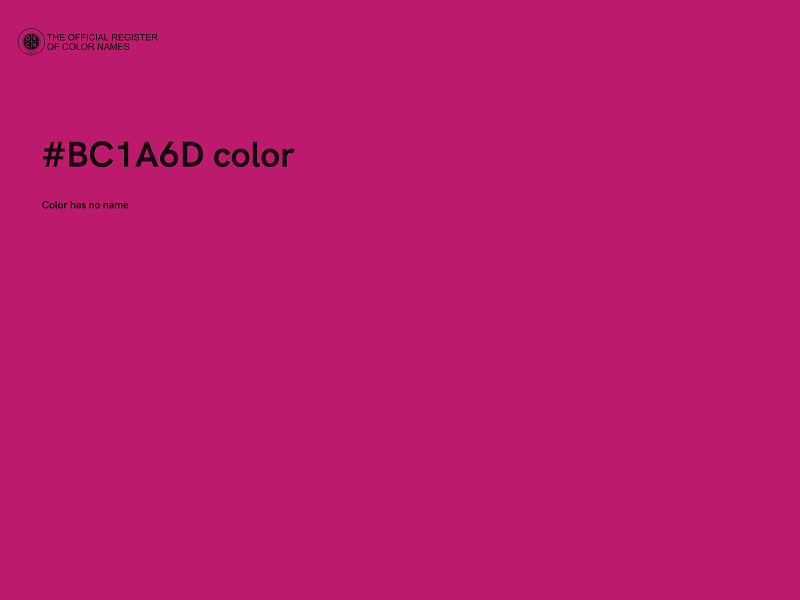 #BC1A6D color image