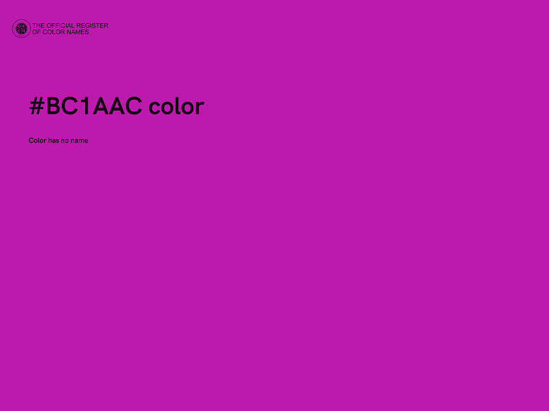 #BC1AAC color image