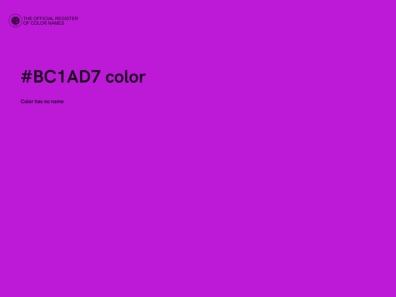 #BC1AD7 color image