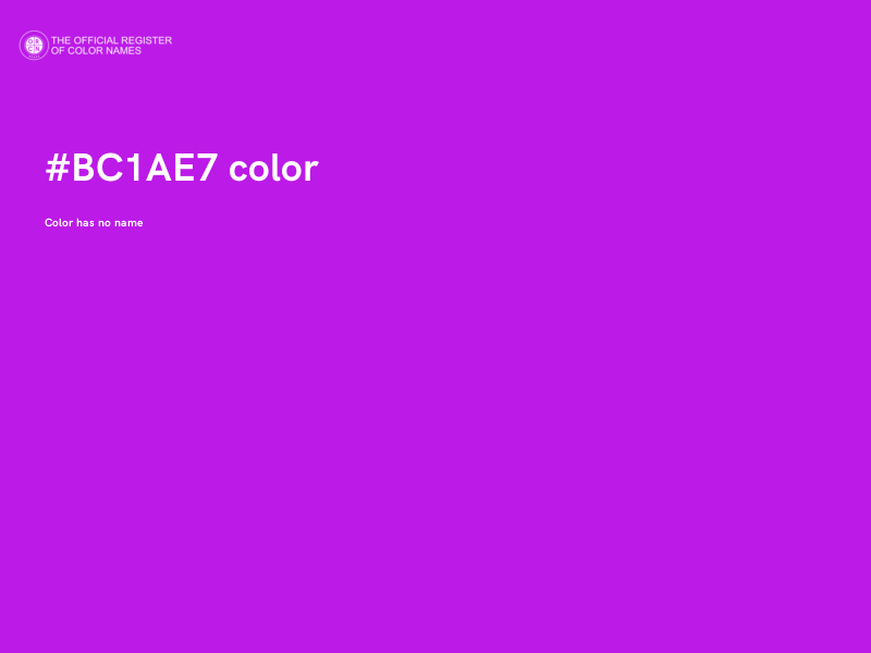 #BC1AE7 color image