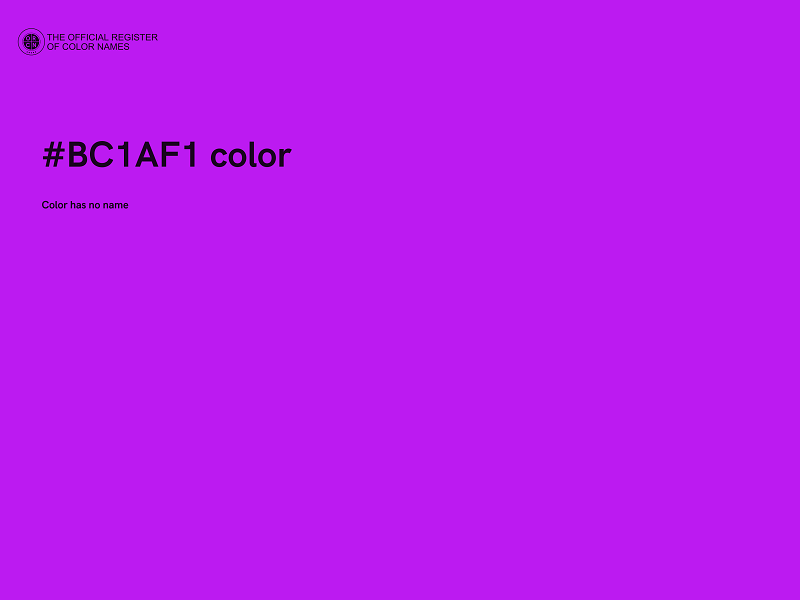 #BC1AF1 color image