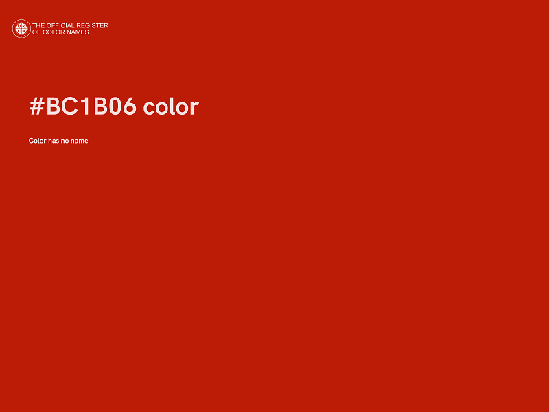 #BC1B06 color image