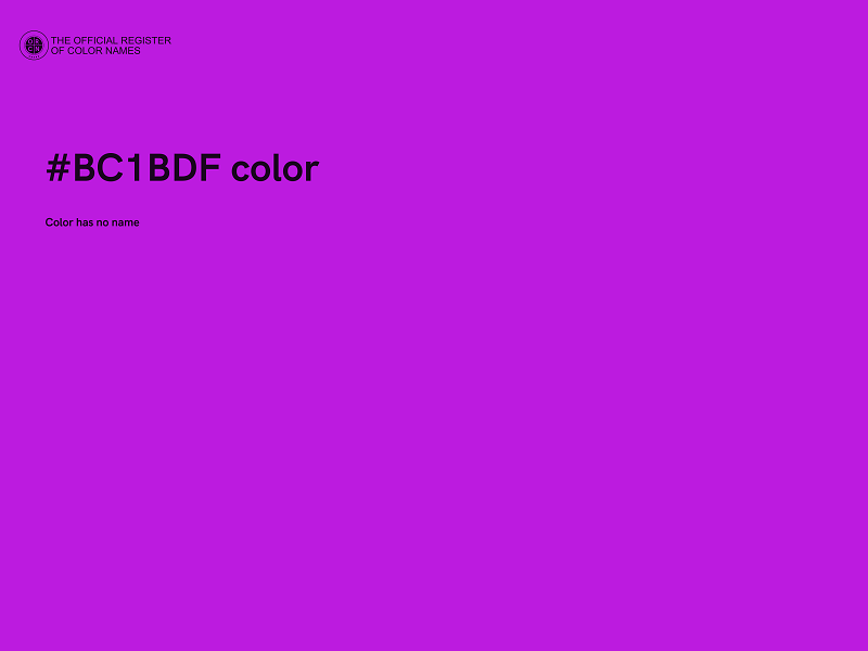 #BC1BDF color image