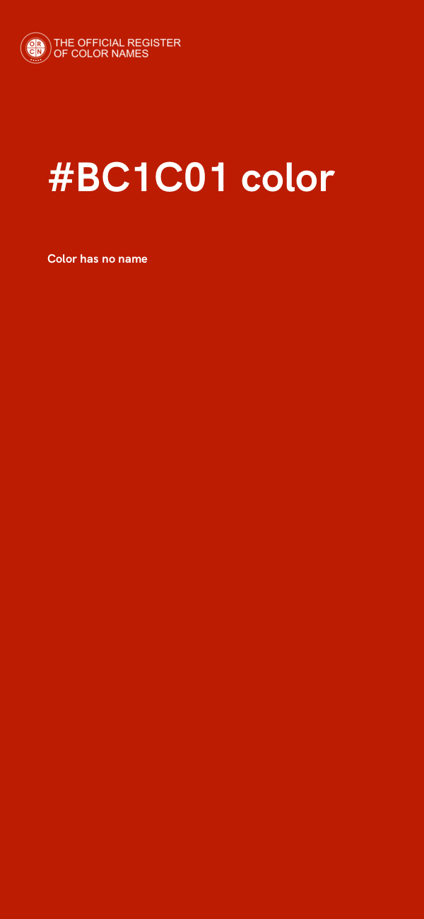 #BC1C01 color image