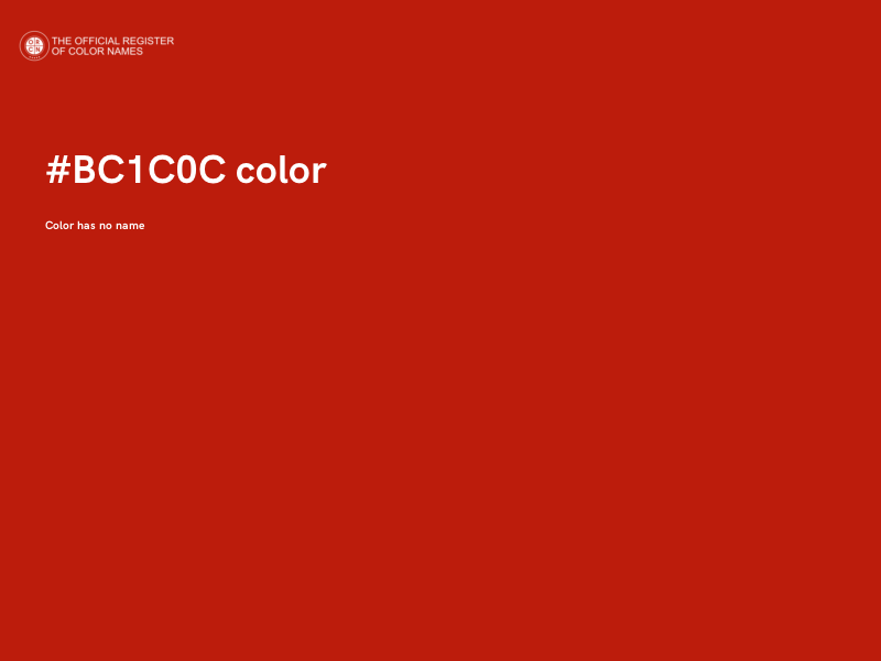 #BC1C0C color image