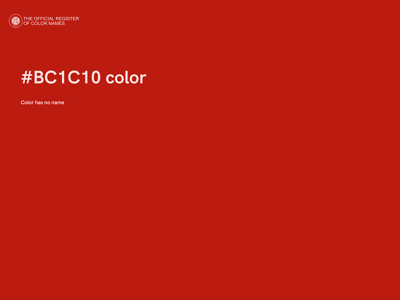 #BC1C10 color image