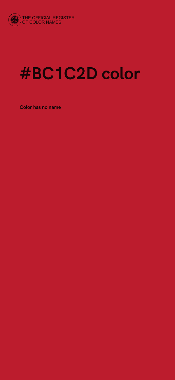 #BC1C2D color image