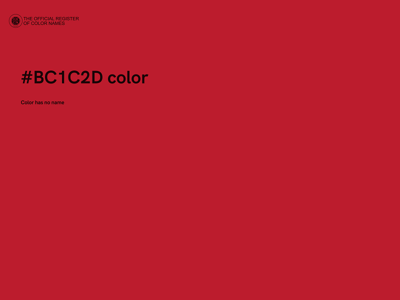 #BC1C2D color image