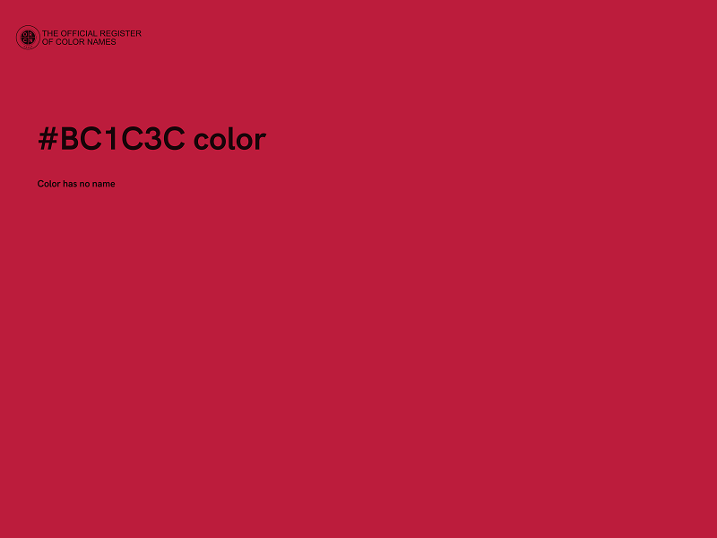 #BC1C3C color image