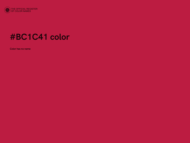 #BC1C41 color image