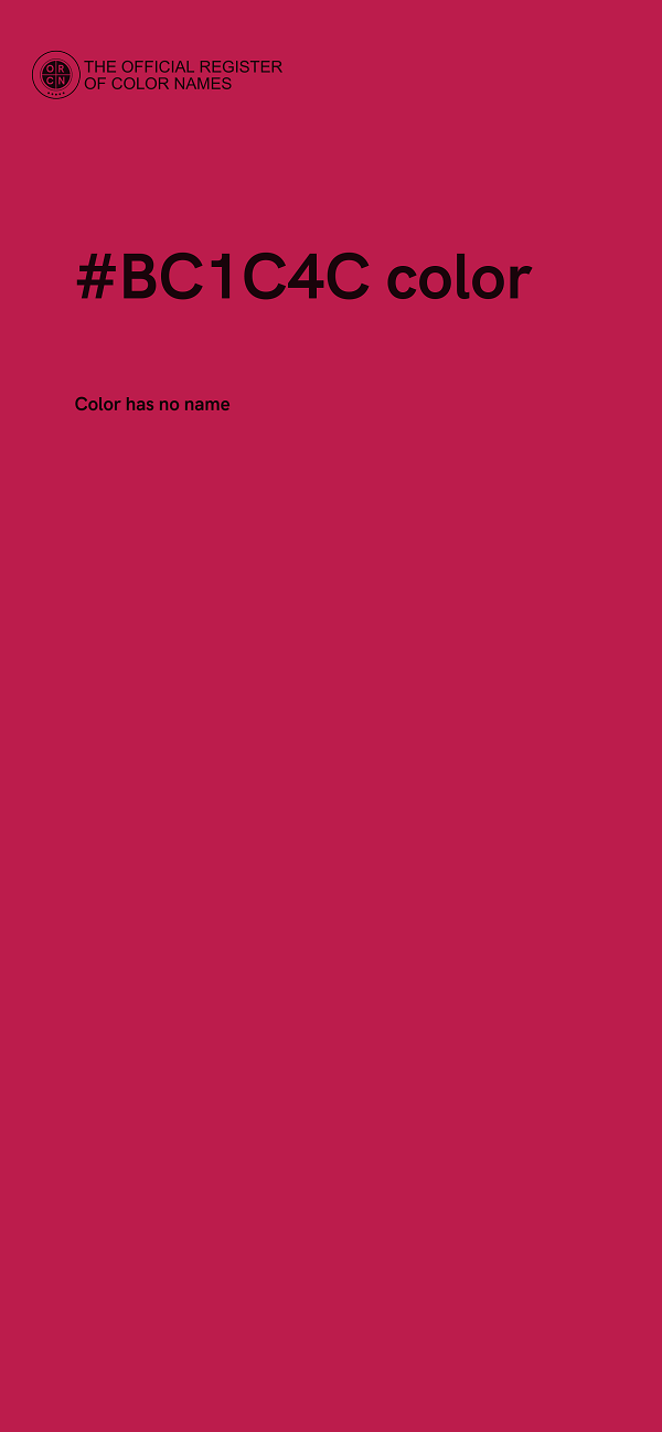 #BC1C4C color image