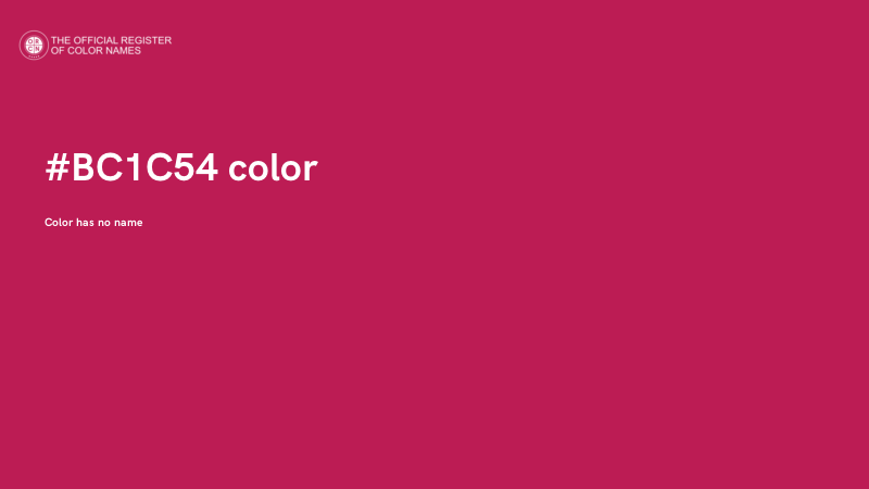 #BC1C54 color image