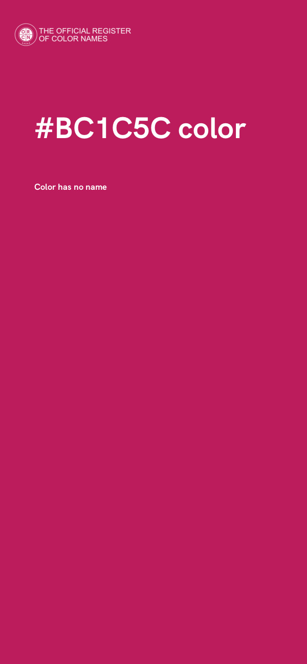 #BC1C5C color image