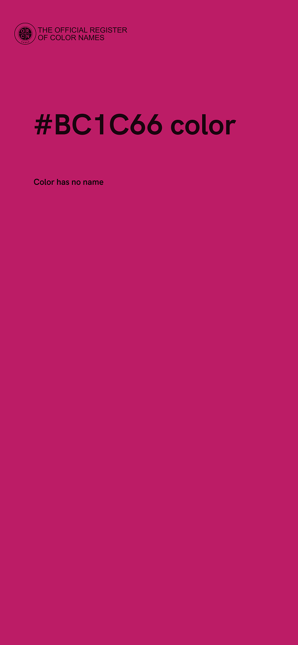 #BC1C66 color image