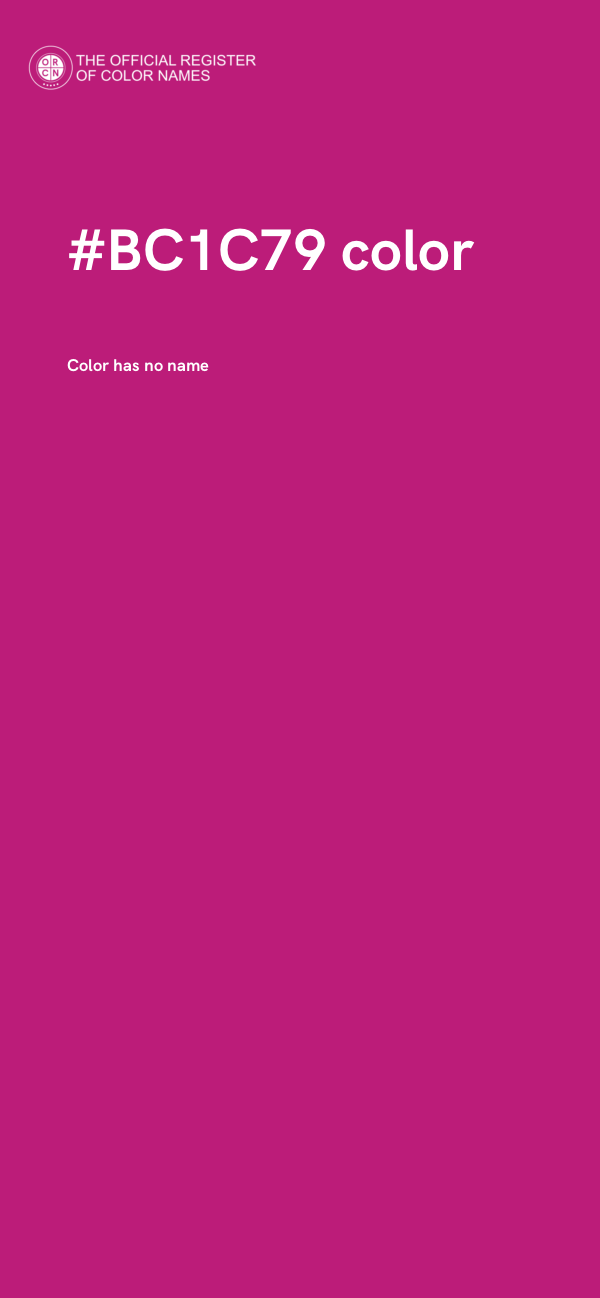 #BC1C79 color image