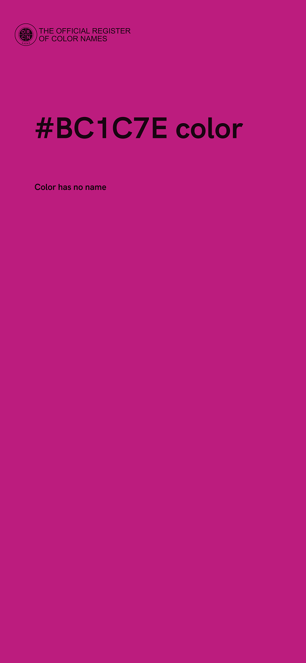 #BC1C7E color image