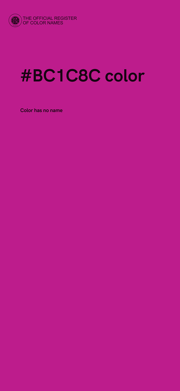 #BC1C8C color image