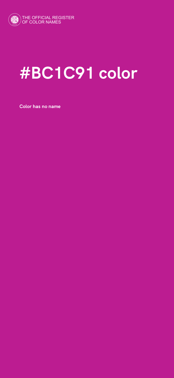 #BC1C91 color image