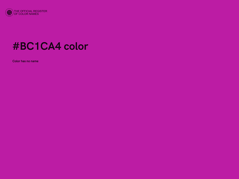 #BC1CA4 color image