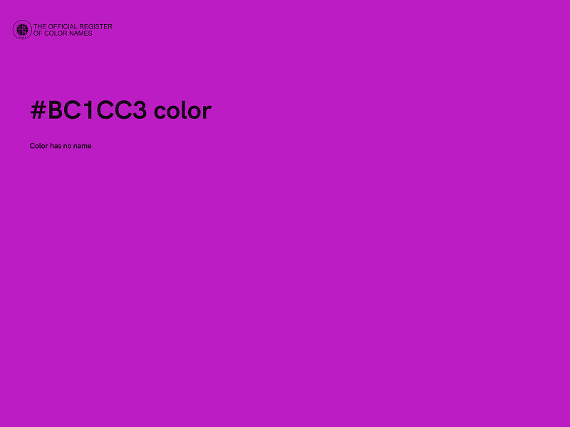 #BC1CC3 color image