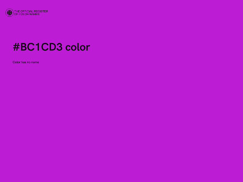 #BC1CD3 color image