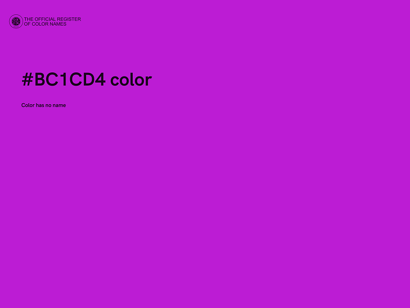 #BC1CD4 color image