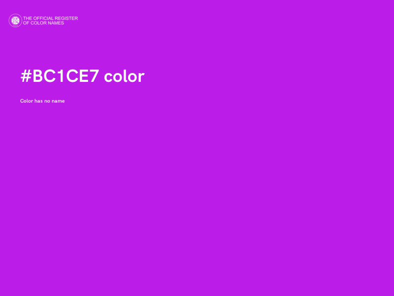 #BC1CE7 color image
