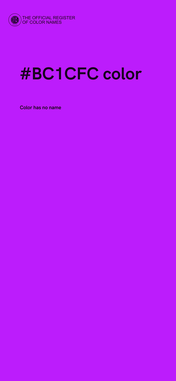 #BC1CFC color image