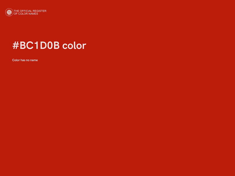 #BC1D0B color image