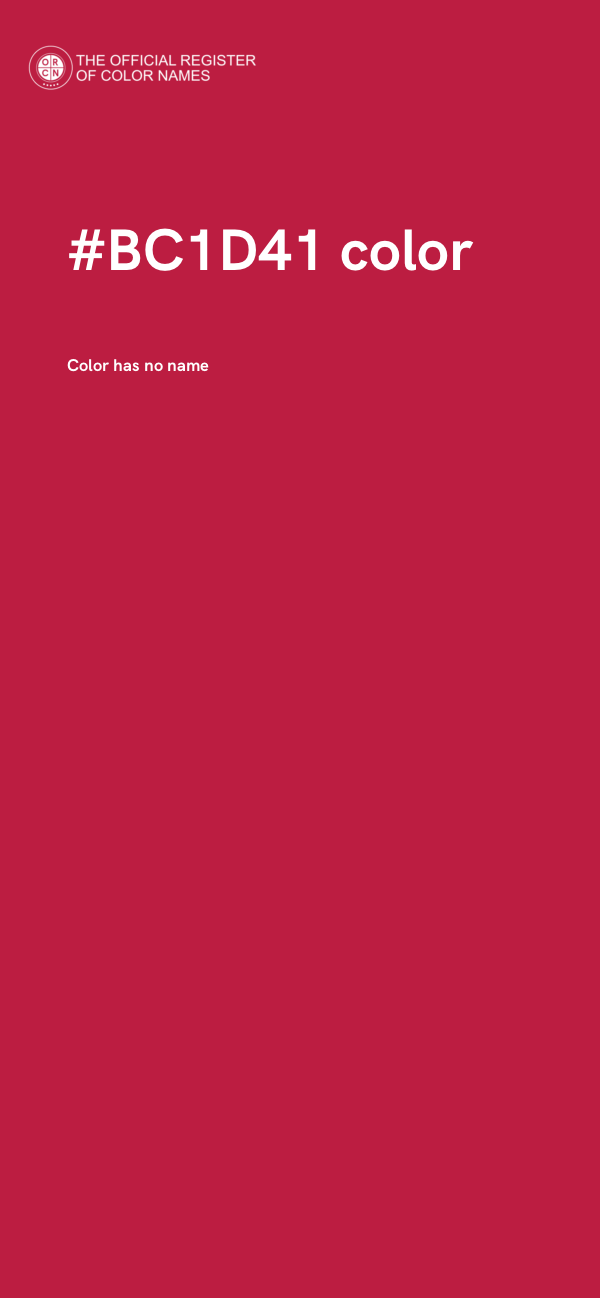 #BC1D41 color image