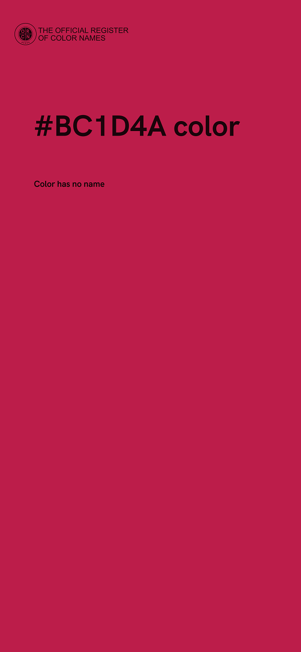 #BC1D4A color image