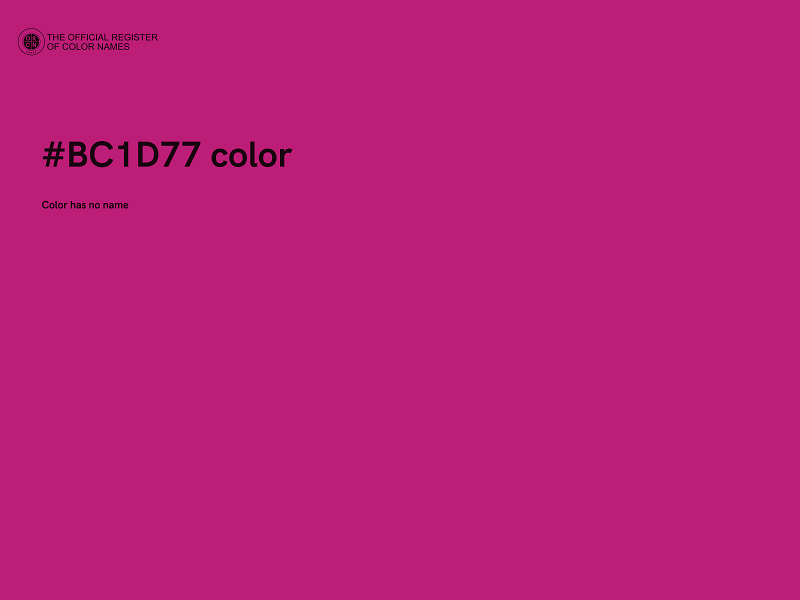 #BC1D77 color image