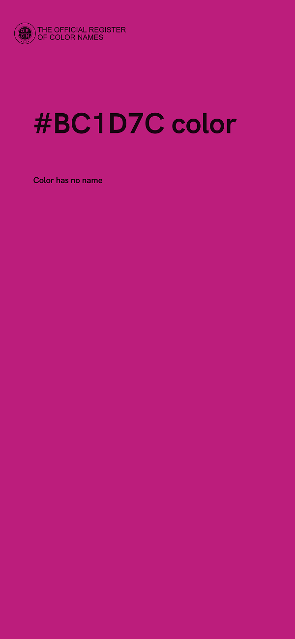 #BC1D7C color image