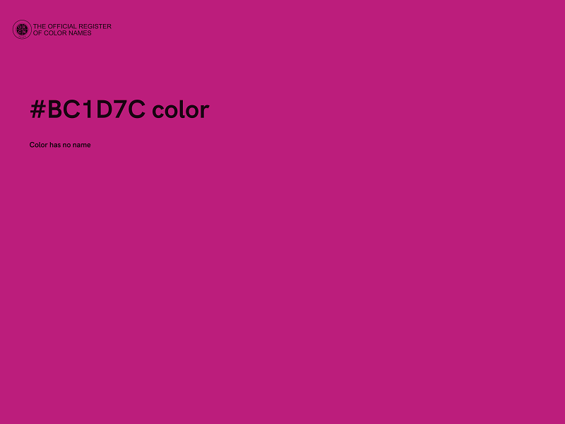 #BC1D7C color image