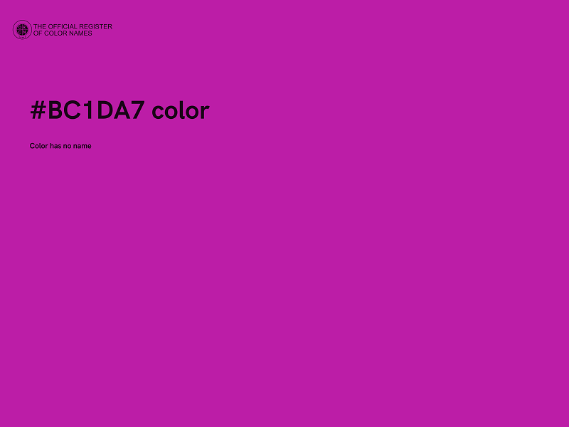 #BC1DA7 color image