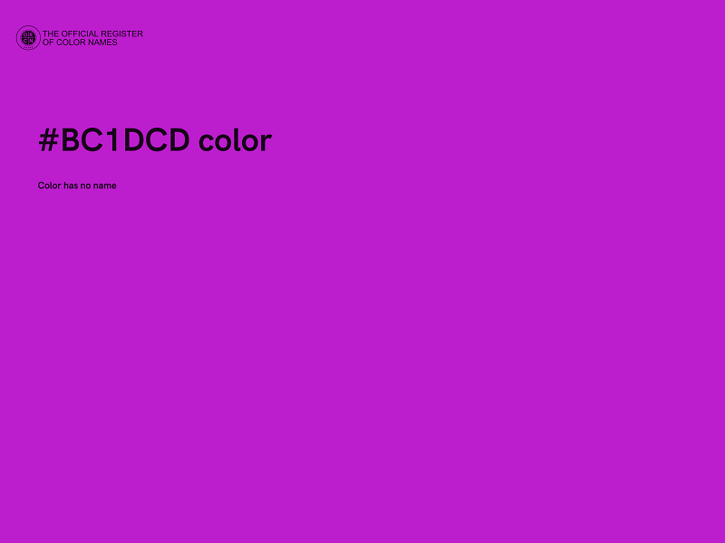 #BC1DCD color image