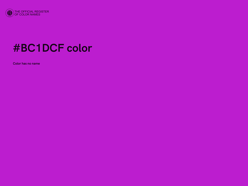 #BC1DCF color image