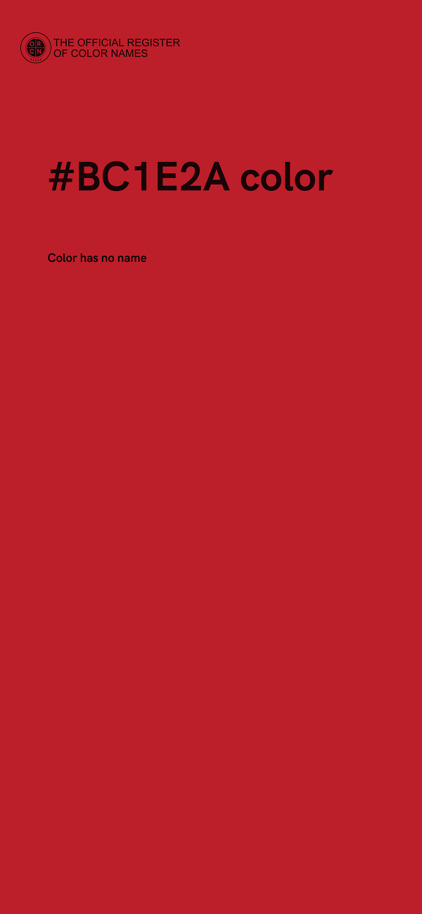 #BC1E2A color image